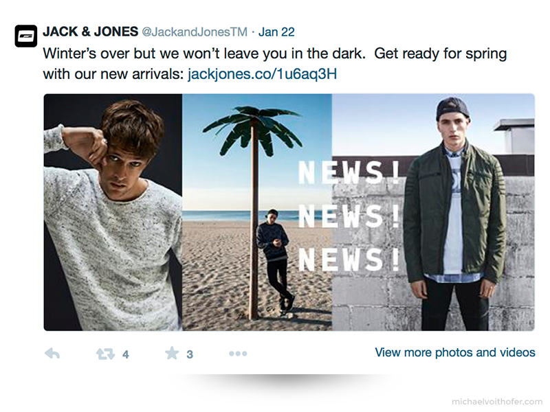 Jack&Jones Twitter post